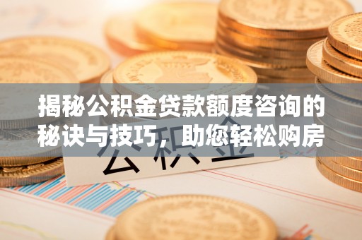 万华揭秘公积金贷款额度咨询的秘诀与技巧，助您轻松购房！